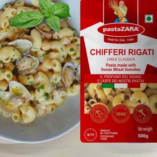 Image of Pasta Zara Chifferi Rigate Pasta - Authentic Italian Elbow-Shaped Pasta, Made with Durum Wheat Semolina, Non-GMO, Perfect for Macaroni, Soups & Bakes - 500g - Product of Italy