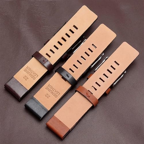 Cow Leather Strap For DZ7312 | DZ4323 DZ7257 With Stainless Steel Pin Buckle 24 26 27 28 30mm Flat Band2