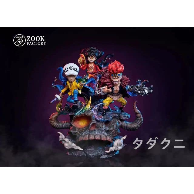 Amazon | ワンピース 3船長 ルフィ キッド ロー フィギュア ガレージ 