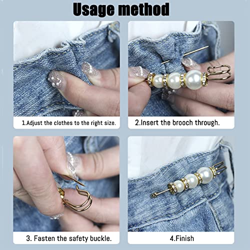 Image of Fashion Pearl Brooch, Sweater Shawl Pearl Pin, Elegant and Fashionable, Enhance your Temperament, Suitable for a Variety of Occasions to Wear (Black)