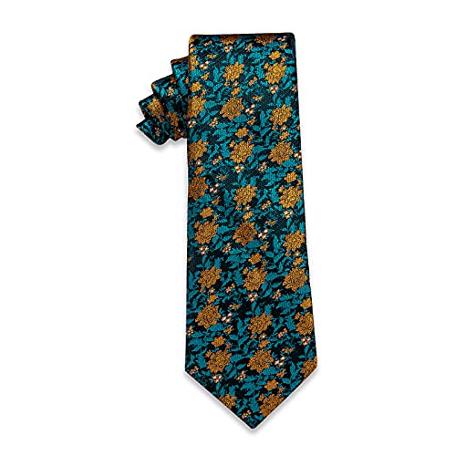 Image of YourTies Paisley Men's Necktie Woven Silk Floral Ties for Men Designer Formal Business Party Wedding