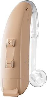 ARPTUR Digital OTC Hearing Aids, 16 Channels, For Mild to Moderate Hearing Loss 120hr Battery Life (single) (Nude+Neon green Clip)