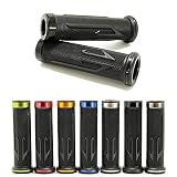 7/8' 22mm Poignées Moto, Antidérapant Caoutchouc Poignées de Guidon pour Moto Scooter Sports Bike Street Bike