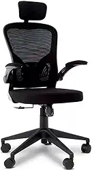 Cadeira Presidente Escritório Giratória Apoio de Cabeça Fox Office Preta - 46A