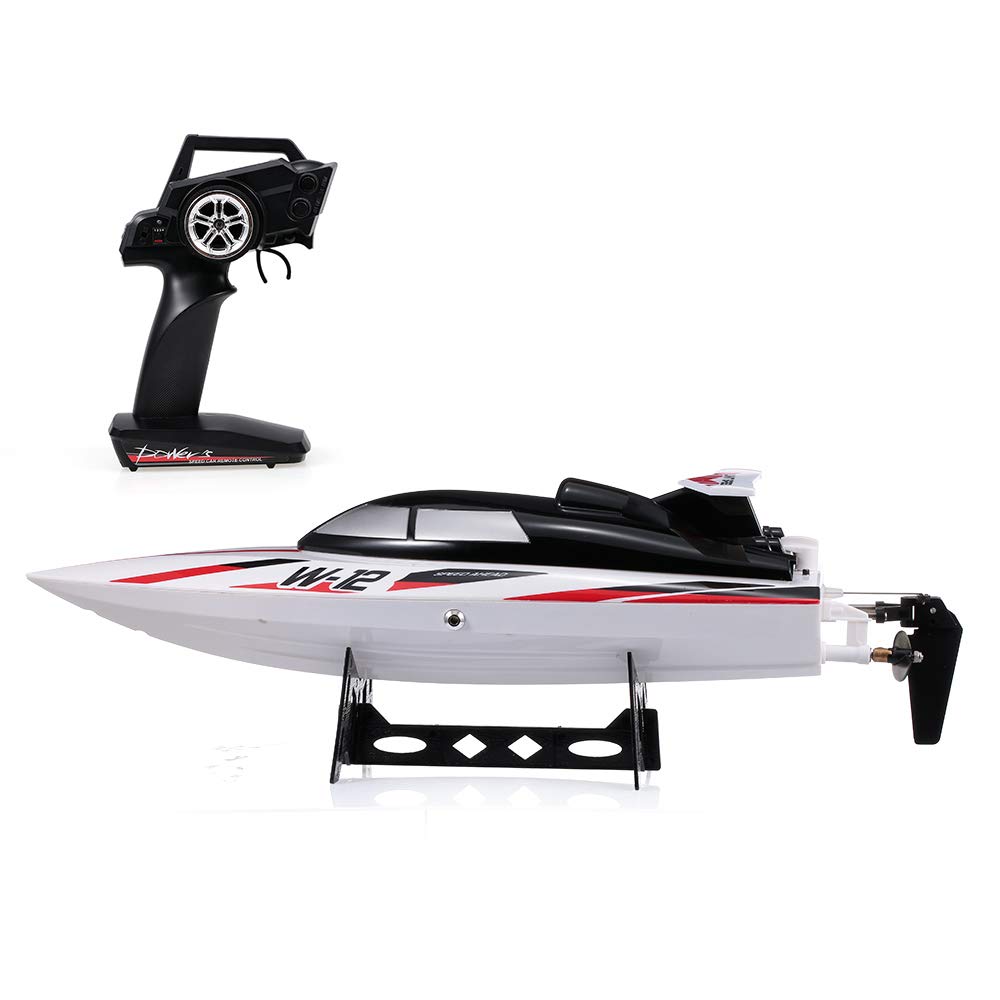 HUIOP Łódź wyścigowa RC, WL912-A RC 2,4 G 35 KM / H RC High Speed Capsize ochrona pilota zabawki do łodzi RC wyścigowych, szybka łódź RC