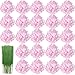 Hinyo 28 Pcs Silk Hydrangea Flowers Artificial Flowers 7 inch Hydrangea Head with stem, Used for Home Wedding Party Decoration (Light Pink)