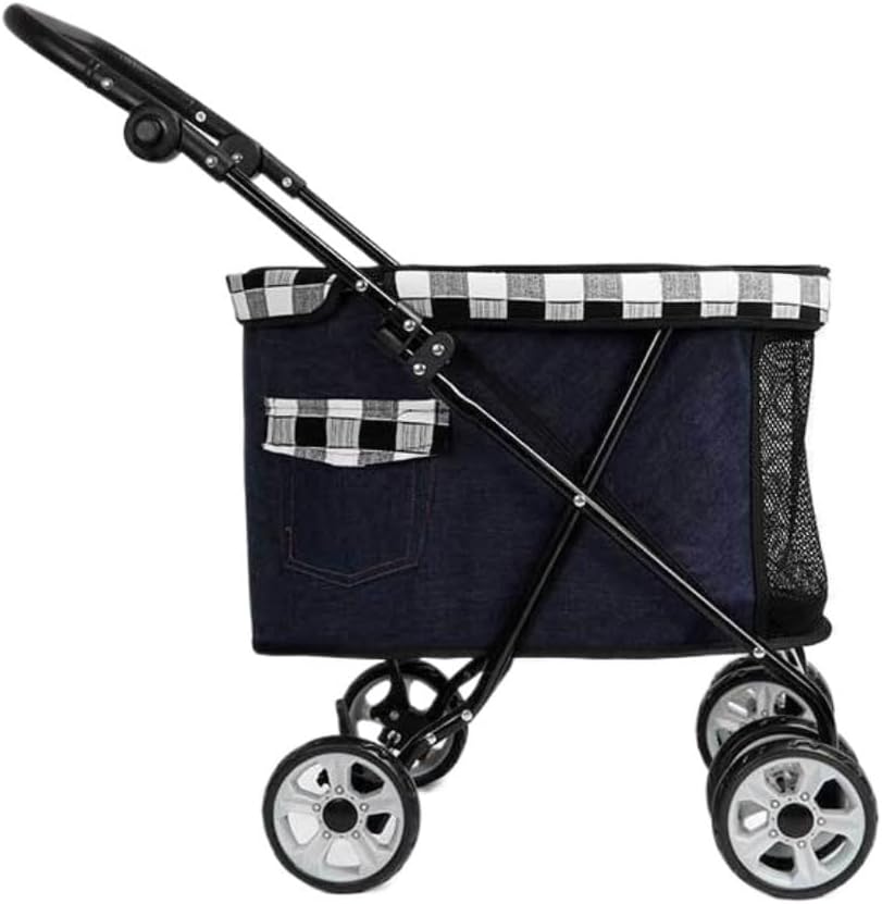 Pet Strollers Multifunctional Pet Stroller Cross-Border Cat Small Portable Stroller Pet Cart Teddy Dog Lightweight Stroller Pet Stroller Medium(C)