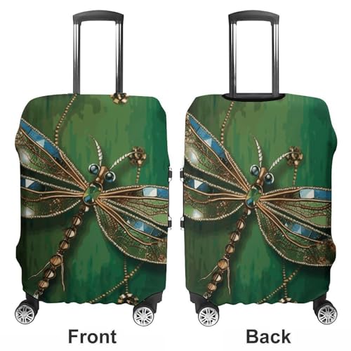 Jewel Dragonfly Printed Luggage Cover Protector, Fits 18-32 Inch Luggage3