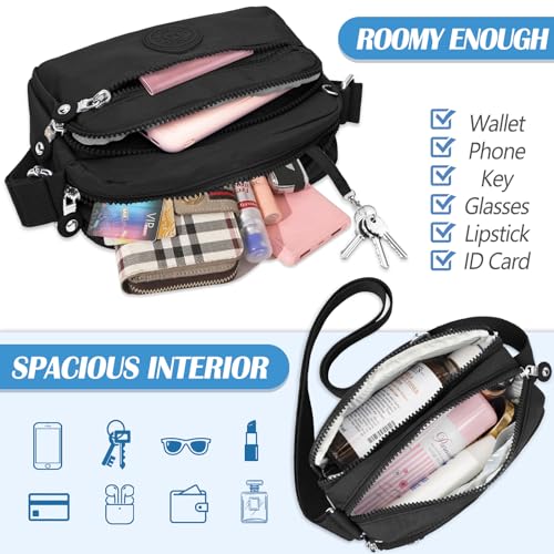 Small Crossbody Bags for Women Nylon Waterproof Lightweight Crossbody Purse Casual Fashion Shoulder Bag Handbags3