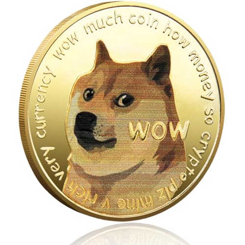 Dogecoin Commemorative Coin - Gold Plated Physical Dogecoin - Limited Edition Shiba Inu Crypto Collectible - Collector's