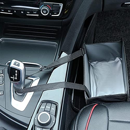 Image of N C Oxford Foldable Car Garbage Can Hanging Trash Can Bin Waterproof Multifuntional Car Organizer Wastebasket Vehicle Accessory for Travel and Camping Small
