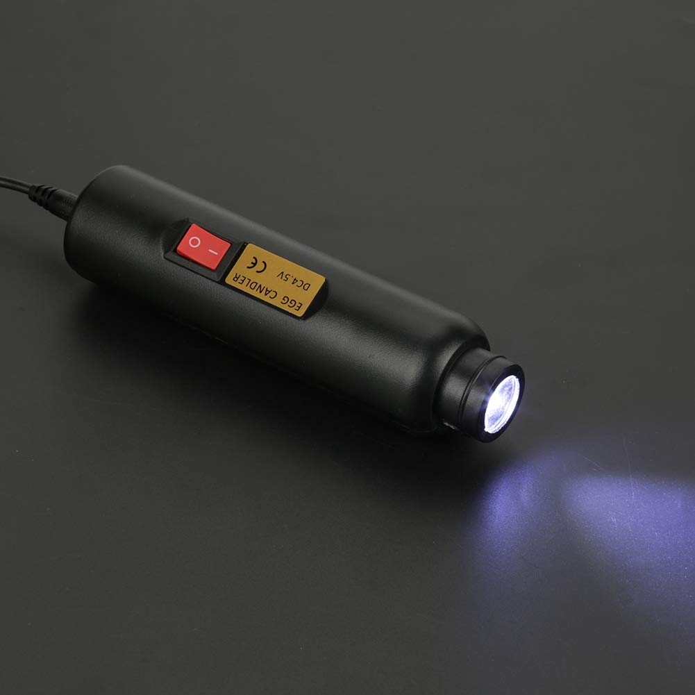 Aramox Lampe Pour Mirer Les Oeuf Testeur de D'oeuf, Egg Candler Tester, Lampe de Bougie à LED Froide Haute intensité, Rechargeable pour Tous Types Oeuf Couveuse ou Incubateur Surveiller le Développeme