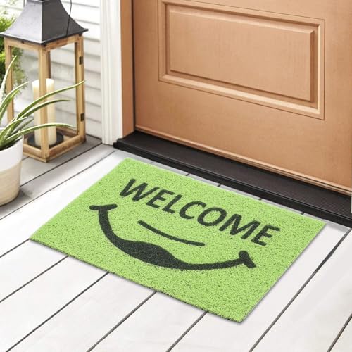 Status Contract Anti Slip Front Door Pvc Mat | (38 X 58 Cm) Living Room Rug For Entrance Doors Pvc Floor Mats For Home (Welcome2)