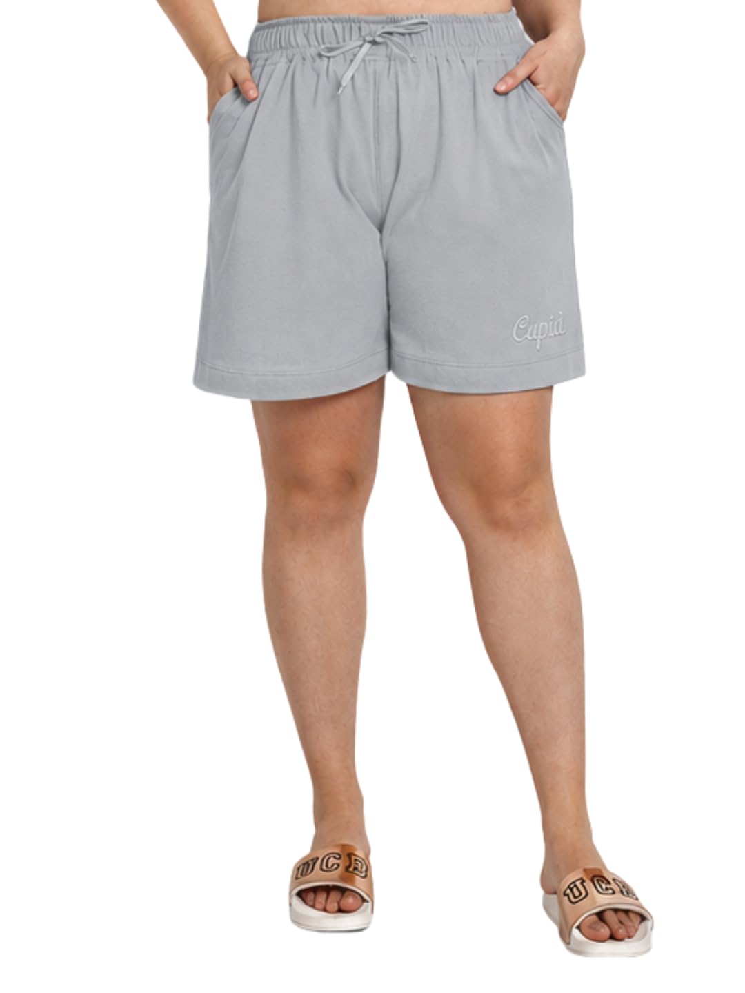 CUPID Women Plain Comfortable Barmunda,Shorts for Sports, Yoga, Daily Use Gym, Night Wear, Casual Wear for Ladies