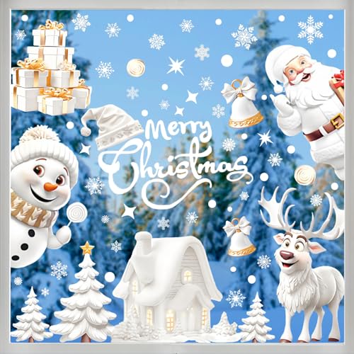 VZXQX 190 Stück Fensterbilder Weihnachten Kinder, 9 Blättern...