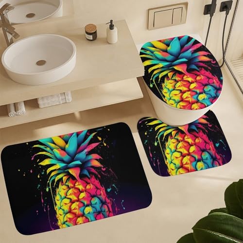 Ensemble de 4 pièces imperméable salle de bain tapis sol - 7