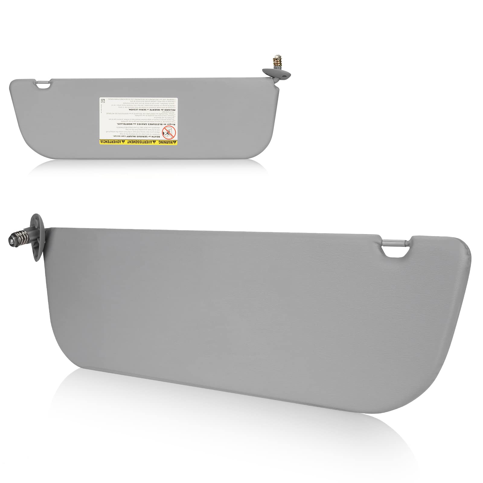 Left Driver Side Sun Visor Fit for Ford E150 E250 E350 Van 2009 2010 2011 2012 2013 2014, Without Light Replace for 9C2Z-1504105-FA Gray