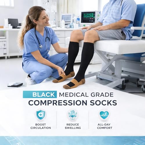 Image of Graduated Medical Compression Socks for Women&Men 20-30mmhg Knee High Sock