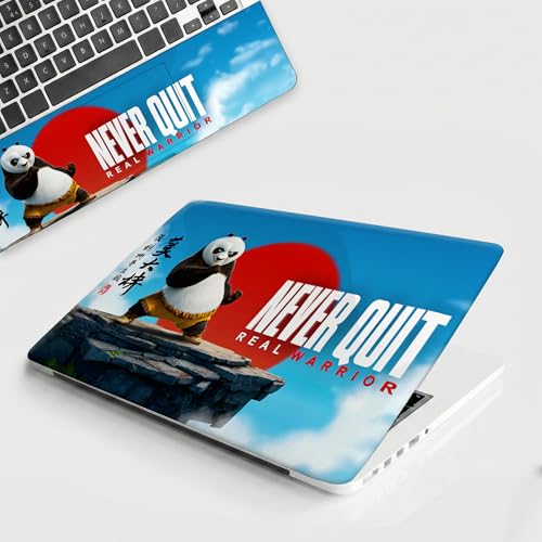 Image of NoWorries Laptop Skin for 15.6 & 14 Inch Laptop | Motivational, Superhero, Sports & Graphic Design Laptop Sticker Wrap | Premium Vinyl Laptop Cover (Kung Fu Panda, 13.5 x 9.5inches)