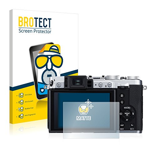 BROTECT Protector Pantalla Anti-Reflejos para Fujifilm X30 (2 Unidades) Película Mate Anti-Huellas
