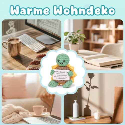 CheriGift Geschenke für Frauen, Glücksbringer Prüfung, Handgemachte Sonnenblumenschildkröte Figuren, Einschulung Geschenk, Glücksbringer, Geburtstagsgeschenk für Frauen