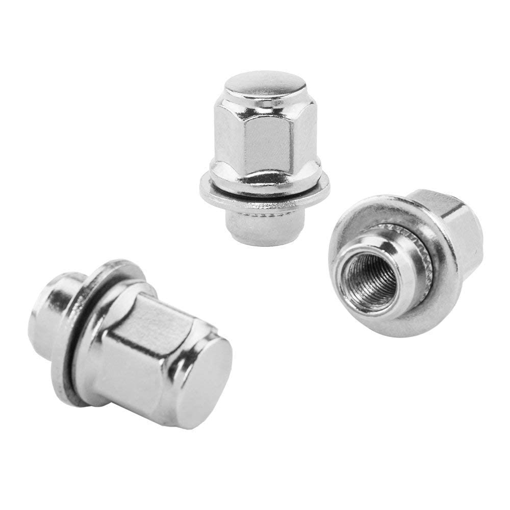 4× Car Wheel Lug Nuts 12x1.5 Silver For Toyota 4Runner Camry C-HR