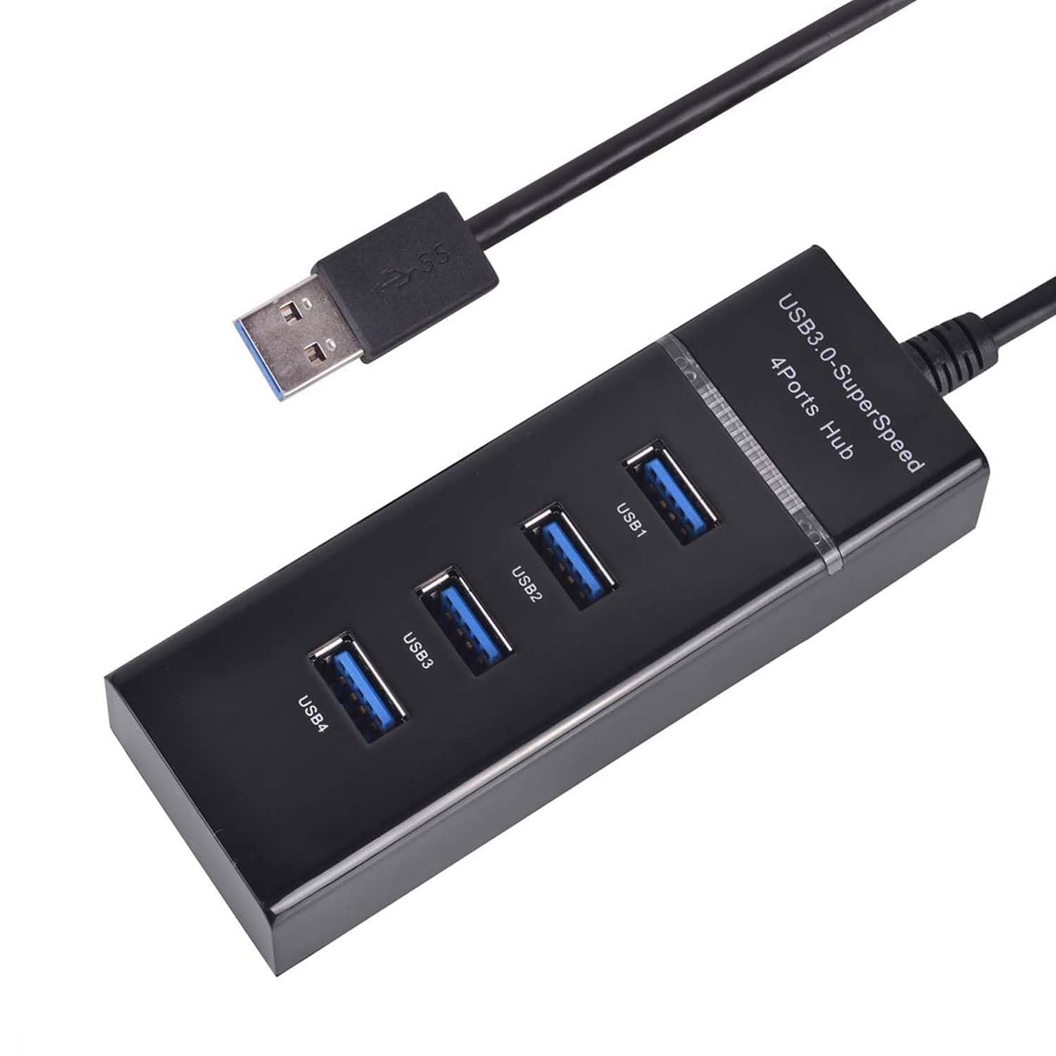 usb 3.0 super speed 4 port hub high-speed 5gbps multiport adapter for laptop, pc, macbook, mouse, keyboard & pen drive data transfer