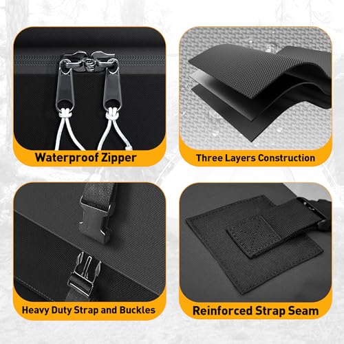 Wildroad WR-RB-NJB-21 Rooftop Cargo Carrier Bag, Wildroad 21 Cubic Feet 600D Ultra Anti-Tear Fabric Waterproof Car Roof Bag, Soft-Shell Roof Bag With Storage Bag thumb #2