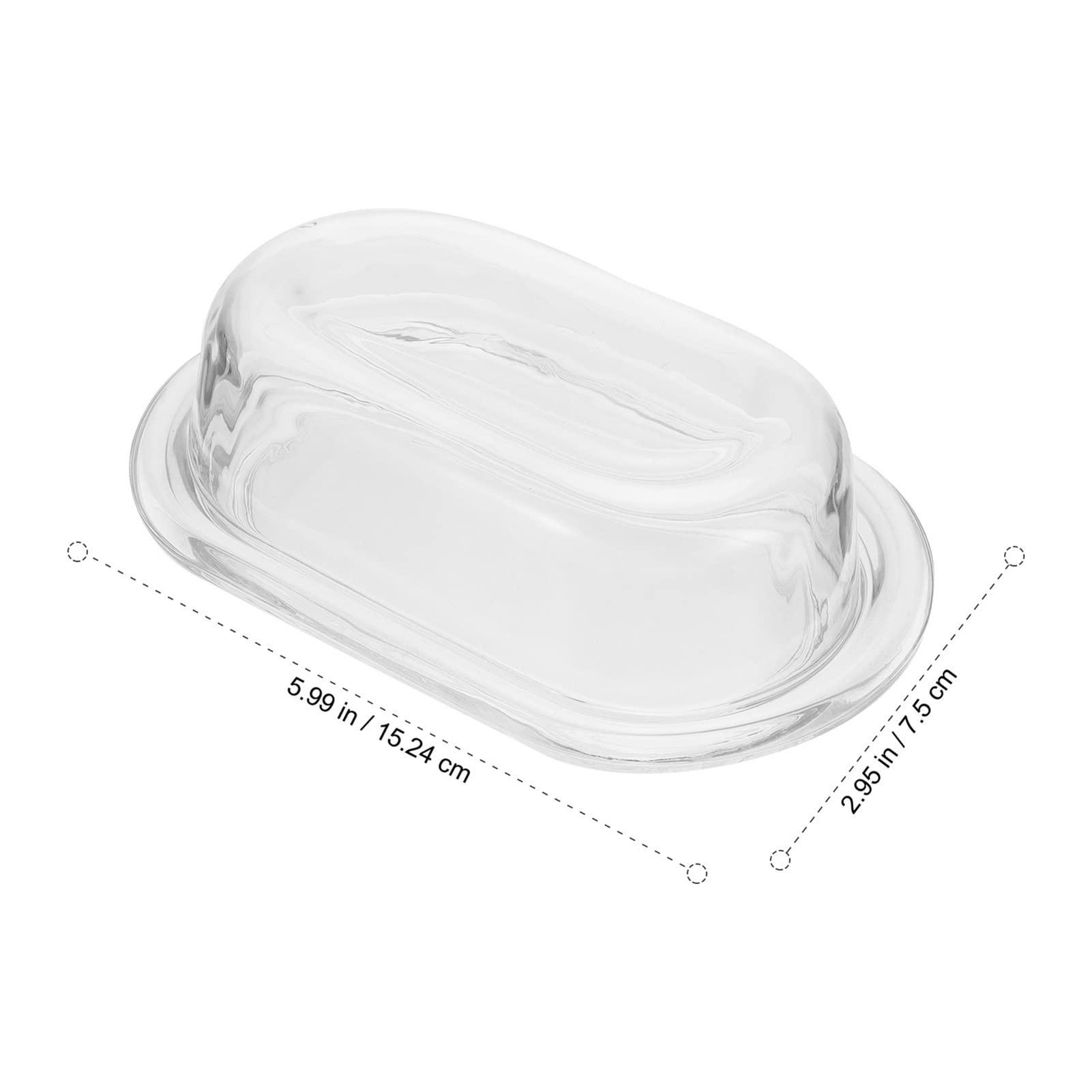 Beurrier avec couvercle en verre hermétique - Récipient à beurre réutilisable transparent