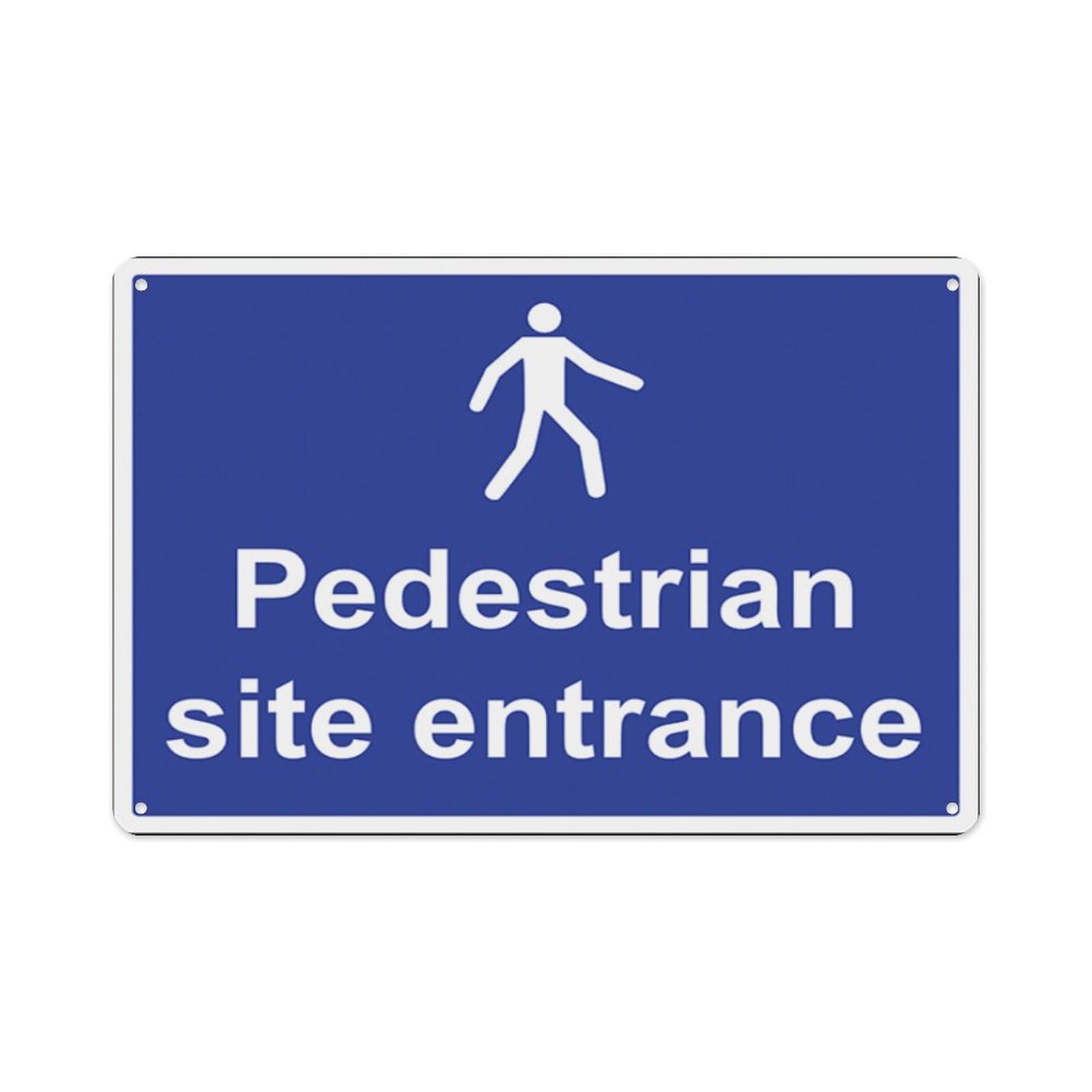peiyeety Pedestrian Site Entrance Aluminum Tin Warning Signs For Home Outdoor Garden 8X12 Inches