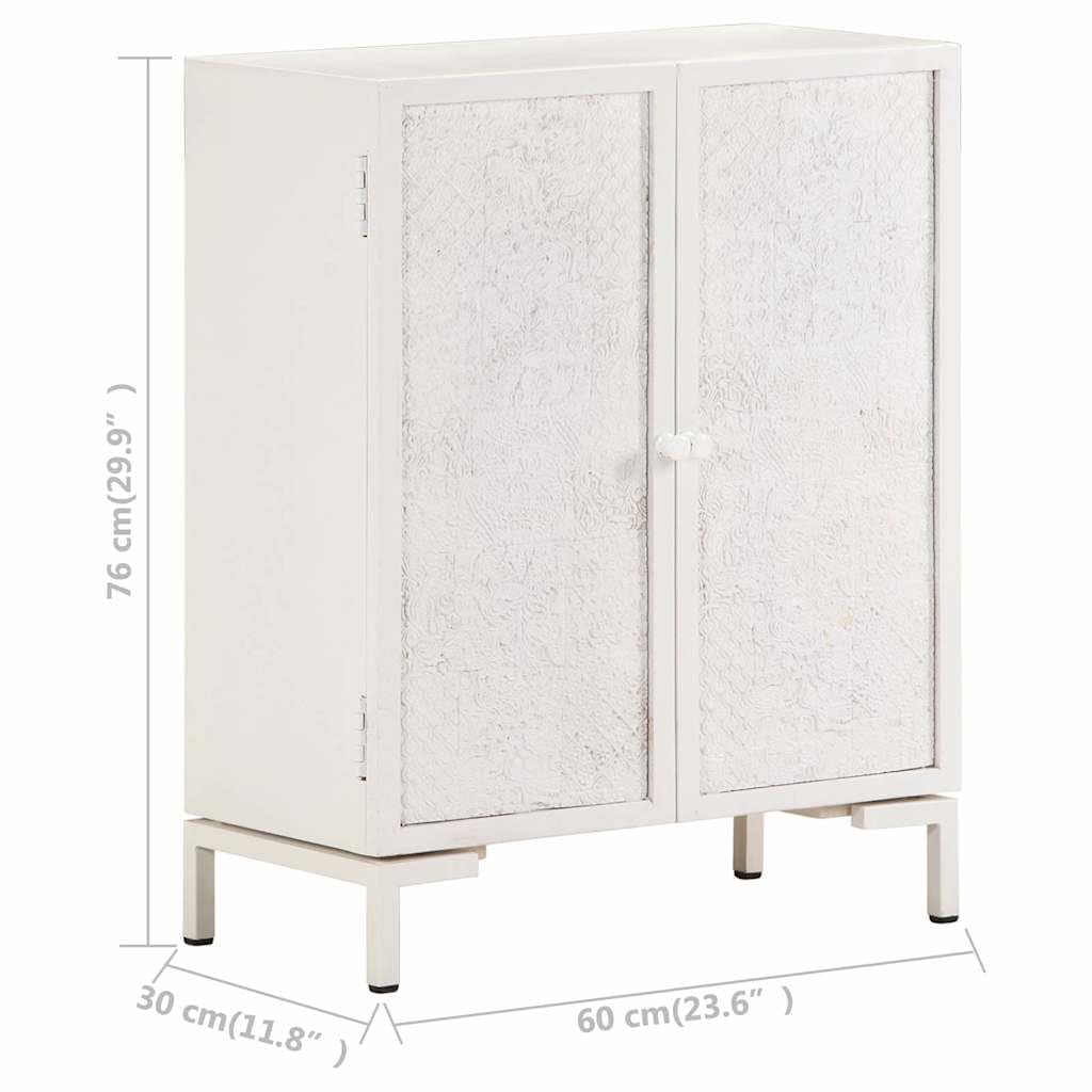 Credenza in legno massiccio di mango, 60 x 30 x 76 cm