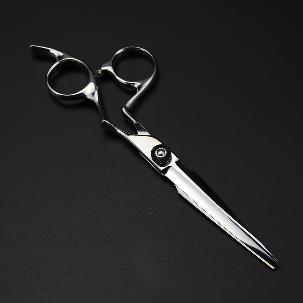 Hair Cutting Scissors, 6 inch Professional Japan 440c Steel Upscale Curved Hair Scissors Haircut Thinning Barber Cutting Shears Hairdressing Scissors (Cutting Scissor)