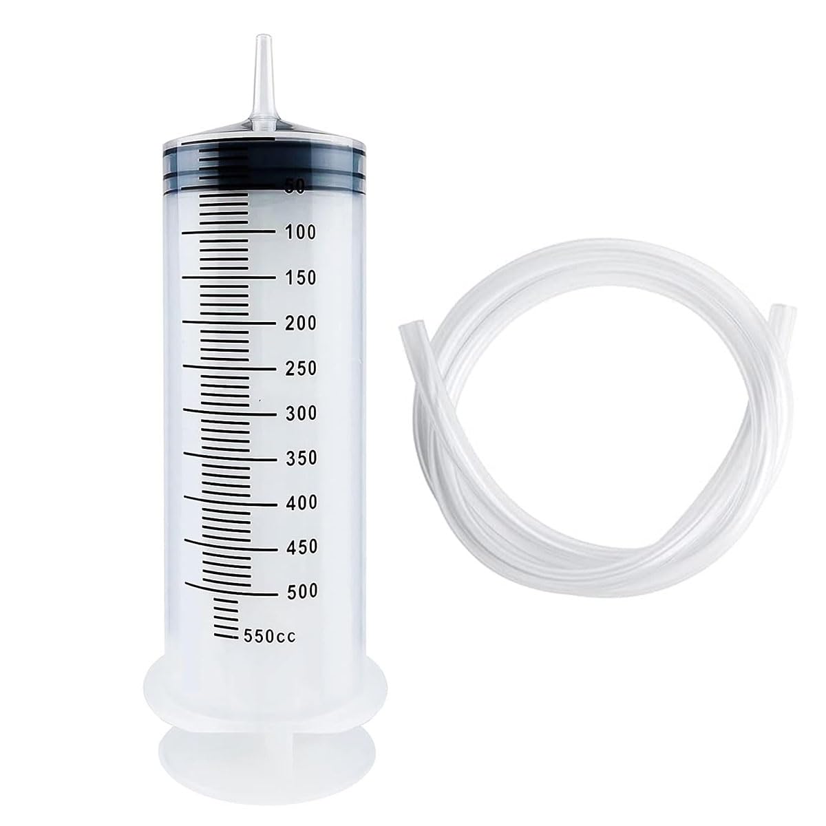 EGEN Plastic Syringe, Individually Sealed with Cap, Measurement, for Scientific Labs, Measuring Liquids, Feeding Pets, Oil or Glue Applicator (500ML)