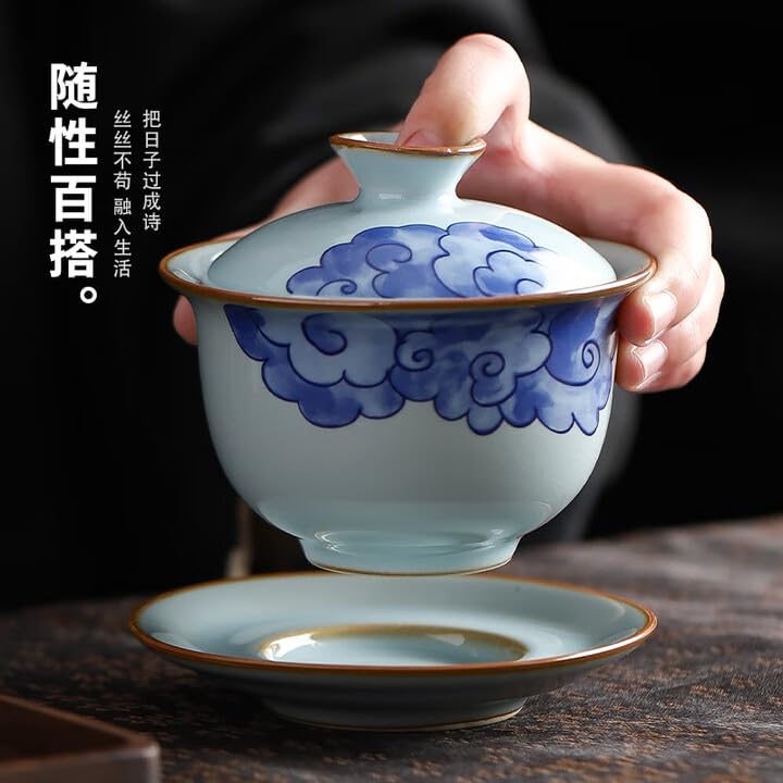 Gaiwan en céramique fait main style chinois de 150ml pour le thé Kungfu