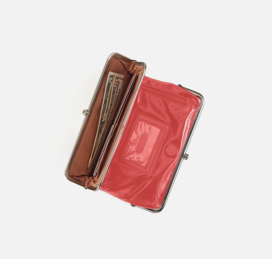 Image of Polished Leather Pink Mirage Clutch-Wallet by Hobo