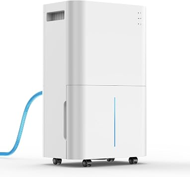 HUMILABS 20L/Day Dehumidifier for Home with Large 4L Water Tank, Low-Energy Low-Noise Compressor Dehumidifier, Effectively Removes Room Moisture for Office, Bedroom & Bathroom