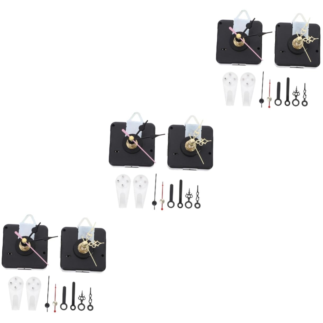 Uonlytech 3sätze Mechanismus Mit Zeigern Für Wanduhren Uhr Ersatzteile Leise Und Batteriebetrieben Für Kreative Projekte Und Reparaturen