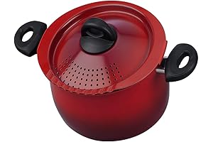 Bialetti Oval Aluminum Pasta Pot with Strainer Lid