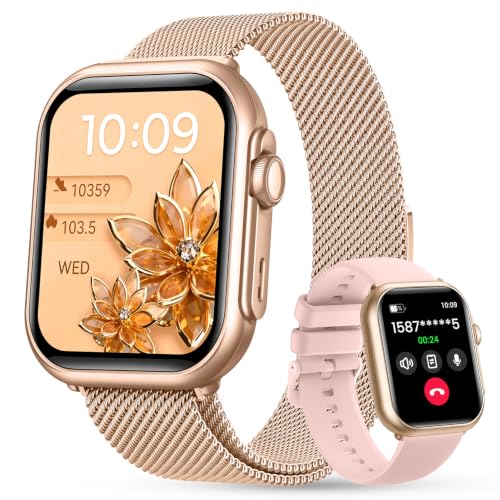Smart Watch for Women,Fitness Smartwatch,Fitness Watch Tracker with 2 Bands - image 1