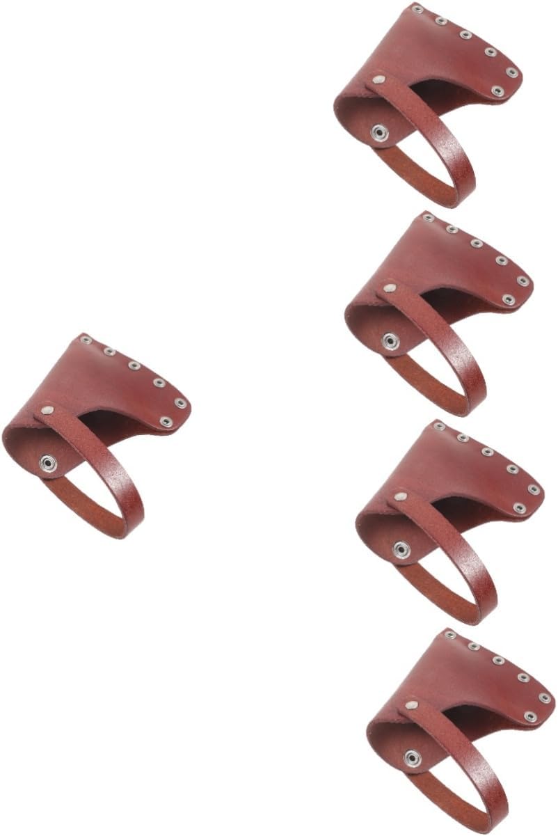 5pcs Axe Leather Cover Hatchet Protector for Camping and Outdoor Activities Versatile Design Button Made from Quality Leather