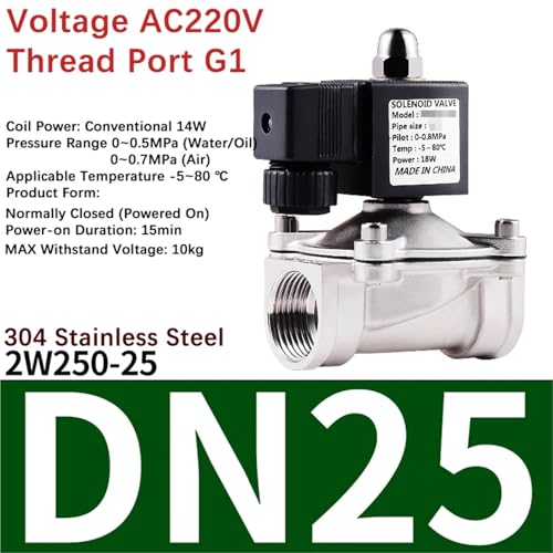 Électrovanne normalement fermée 220V pour stopper les fuites d'eau et air DN50