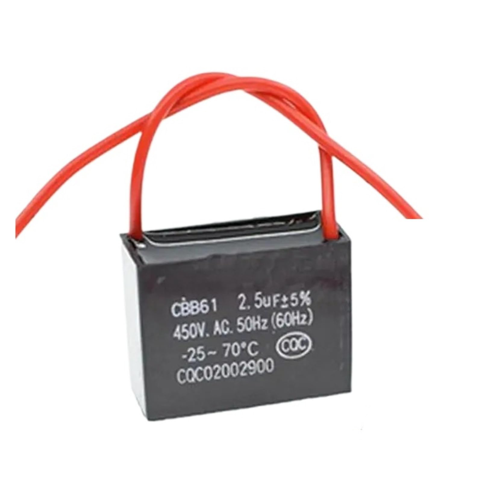 Condensateur de démarrage CBB61 2.5uF pour réparer un ventilateur qui ne tourne plus