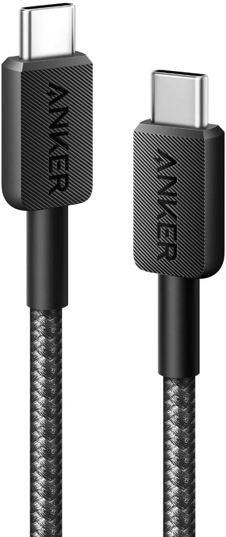 Type C to Type C Braided 3ft Black PD Cable, Super Fast Charging (50% Charge in 30 mins), Data Sync Compatibility & Power Delivery (PD) for iPhone 15, Samsung, OnePlus & others