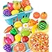 Obst- und Gemüsespielzeug, Obstspielzeug, Küchenzubehör für Kinder zum Schneiden von Obst- und Gemüsespielzeug, Geeignet für Kinderbildung, Neujahrsgeschenk, Kinderfeiertagsgeschenk - 22 Partikel