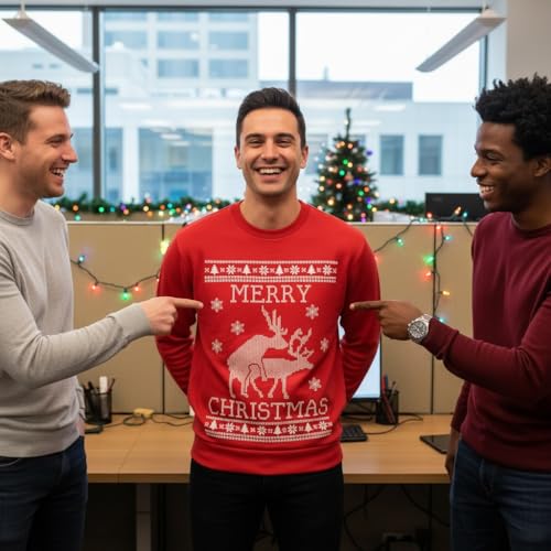 Tstars Cat Santa Claws T-Rex Ugly Christmas Sweatshirt Men Funny Festive | Soft Fleece Funny Santa Sweatshirt; Great For Christmas, Ugly Sweater Party, Cat And Dino Fans, Xmas Gift 3 Tstars Cat Santa Claws T-Rex Ugly Christmas Sweatshirt Men Funny Festive