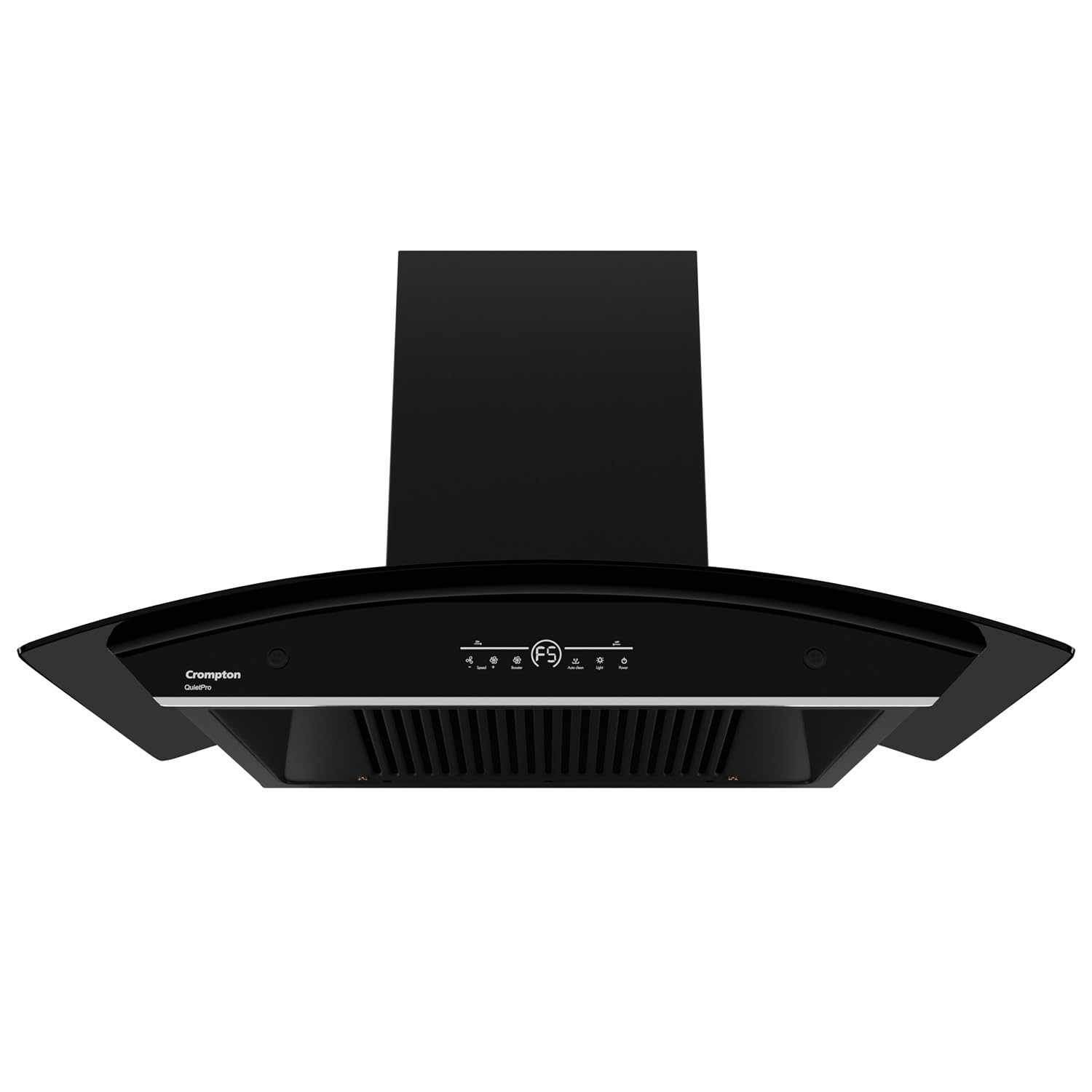 Crompton QuietPro Inverter Motor Curved 90cm Filter less Auto Clean Wall Mounted Chimney Black 1420 CMH - CHD-QPVC90FLE-MBL-image-42