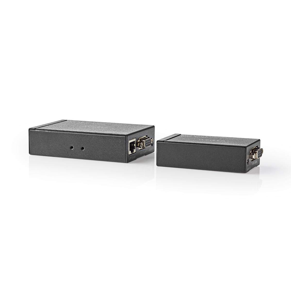 Nedis CREP5930BK extender VGA e audio | Fino a 300 m | tramite cat. 5e Cat. 6 | Trasmettitore e ricevitore