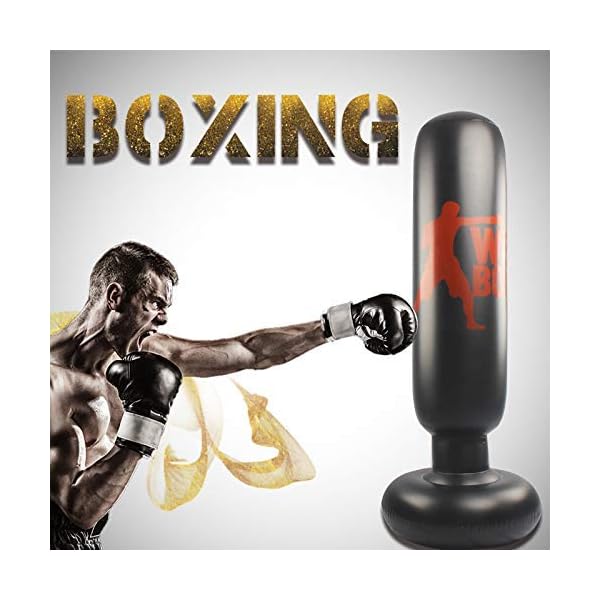 Kids-Inflatable-Punch-Bag-with-Stand-Durable-Thickened-Free-Standing-Boxing-Target-Bag-KidAdult-Tumbler-Sandbag-with-Bounce-63-Kickboxing-Training-Equipment-for-Decompression-Fitnesswith-Pump Kids Inflatable Punching Bag, 63 Inch Ninja Free Standing Boxing Bag, Immediate Bounce Back, Training Equipment for Relieve Fitness Karate Taekwondo Kickboxing MMA for Child & Adult(Pump Included)