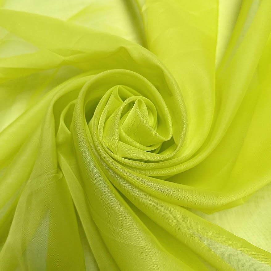 Megachest Wedding Voile Fabric 58 Inches Wide DIY Material (Evening Primrose, 20 Meters Long)