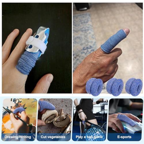 Fingerverband Fingerlinge 30 Stück Dehnbar Fingerschut Fingerpflaster Atmungsaktive Finger Bobs Fingerbandagen für Finger Verstauchungen Garten Arbeit Küche, Blau